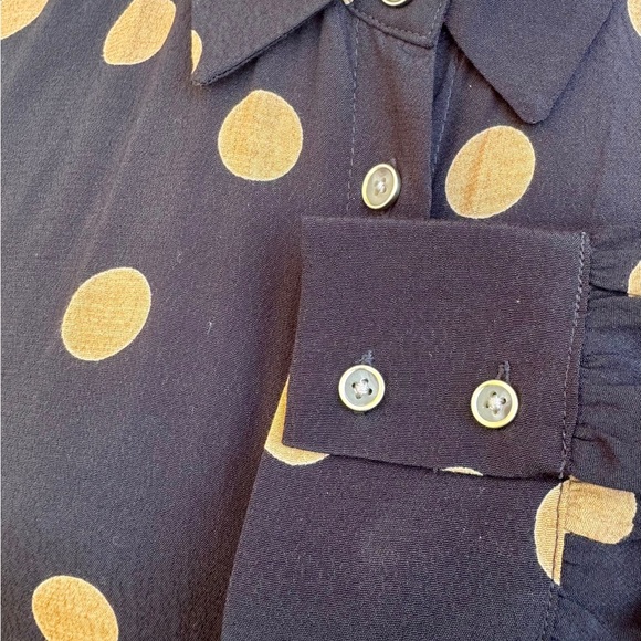 Anthropologie  Loveland Polka Dot Wide Leg Jumpsuit Romper size 10 - Picture 8 of 14